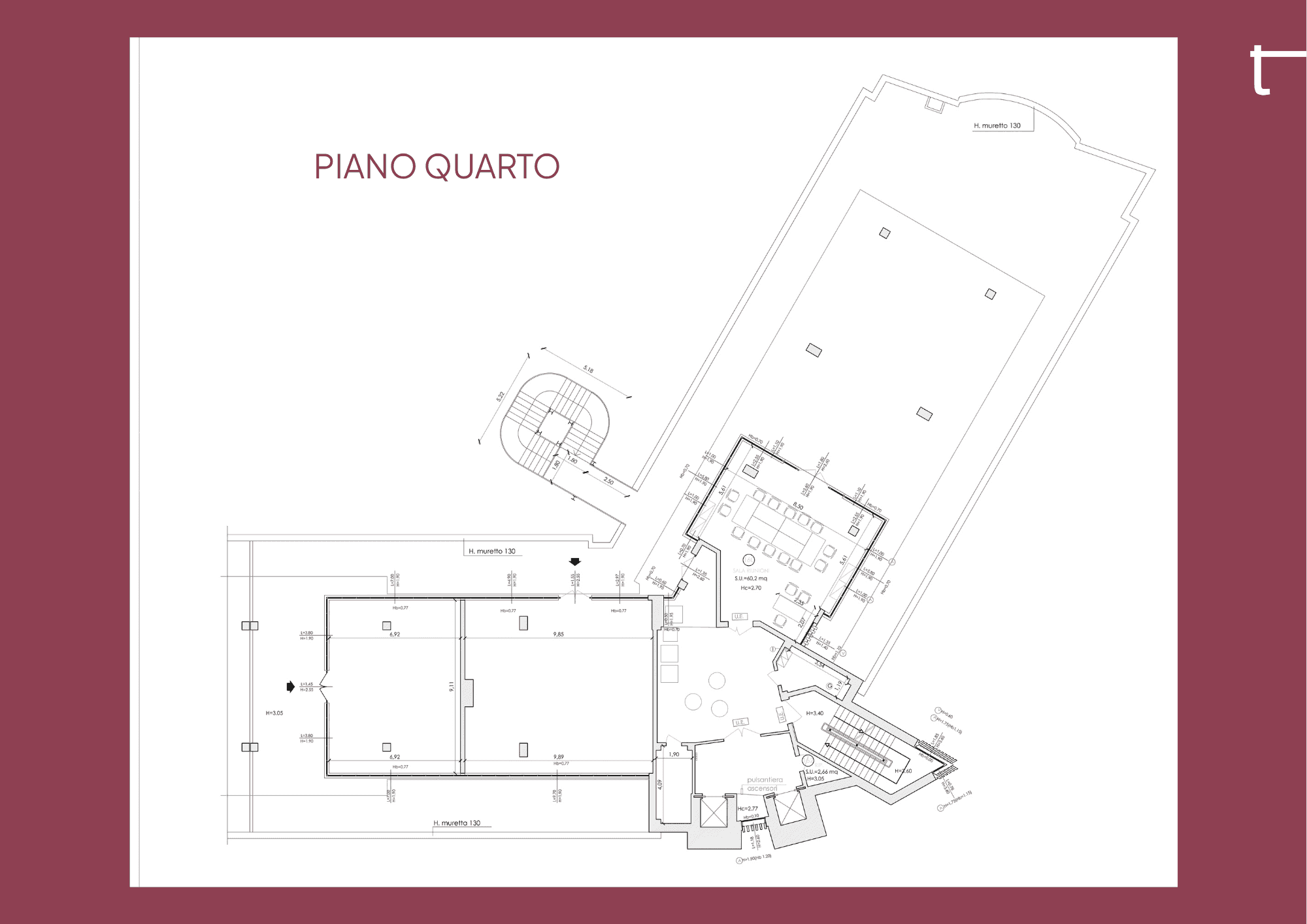 Planimetria quarto piano