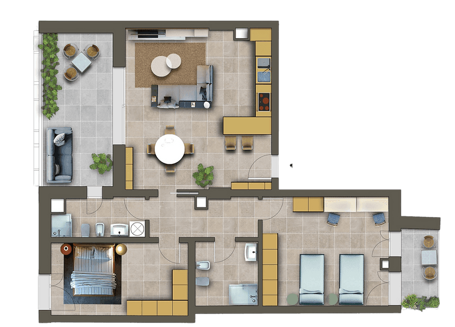 Planimetria Trilocale